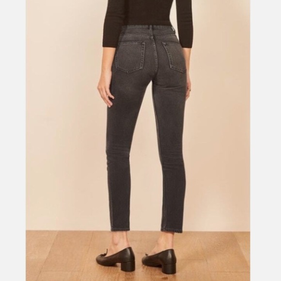 Reformation Jeans Julia high cigarette Jean in Monterey wash black gray - Picture 1 of 8